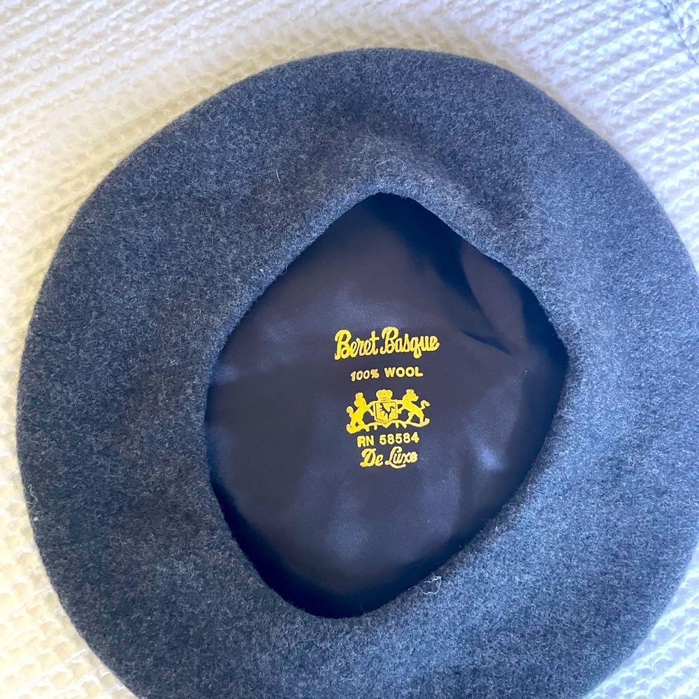 Beret Basque Gray Wool Beret Hat
